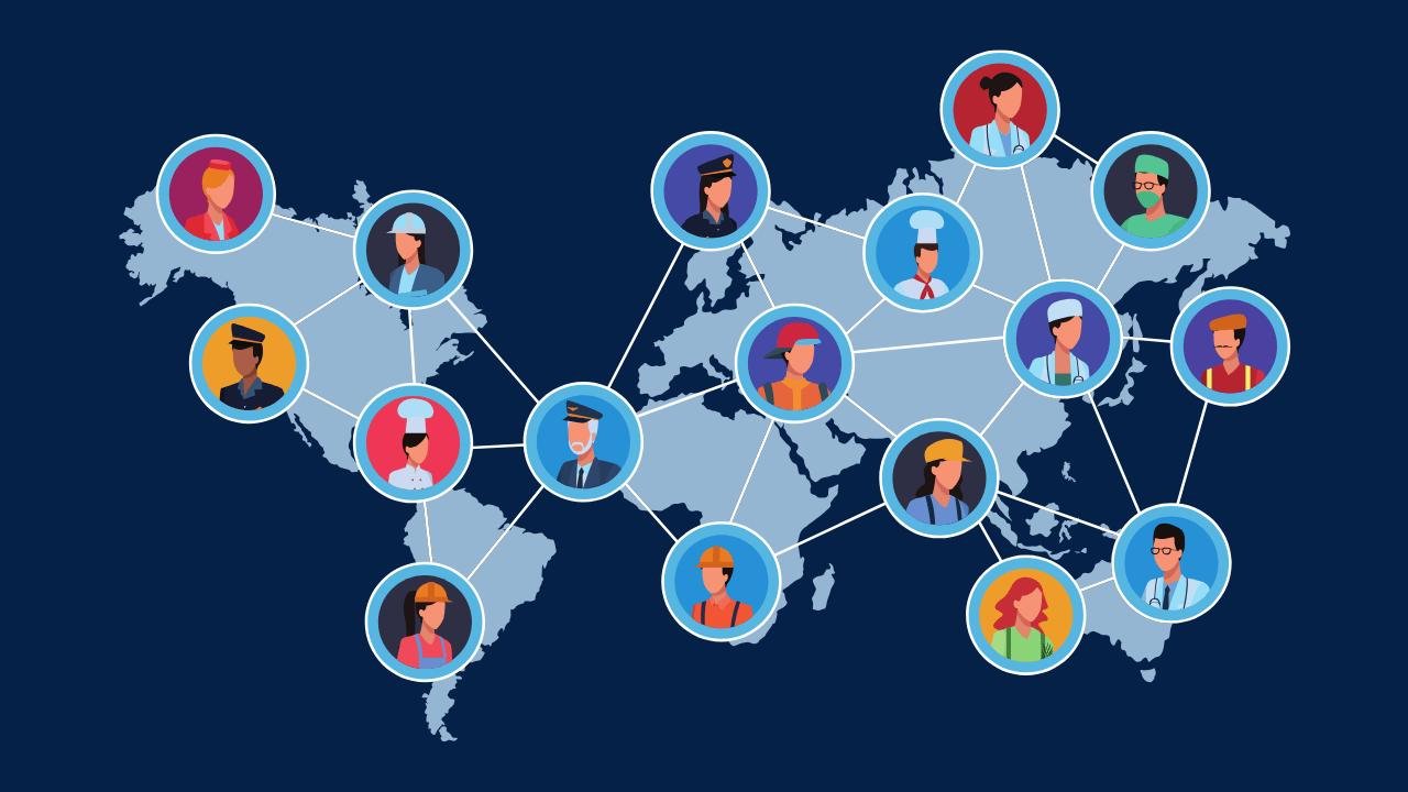 Skilled professionals relocating internationally through employer-sponsored work permit programs